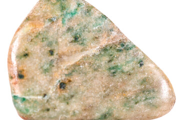 Macro mineral stone jasper on a white background