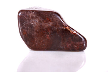 Macro mineral stone jasper on a white background