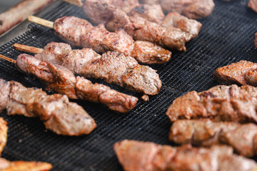 BBQ grilling meat - no people just food #7