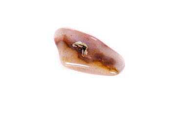 Macro mineral stone jasper on a white background