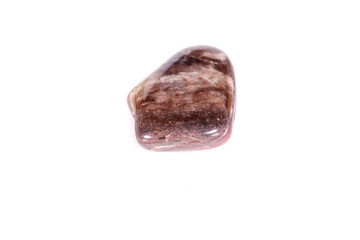 Macro mineral stone jasper on a white background
