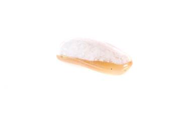 Macro mineral stone jasper on a white background