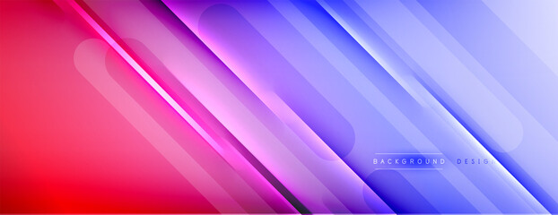 Abstract background - lines composition created with lights and shadows. Technology or business digital template. Trendy simple fluid color gradient abstract background with dynamic