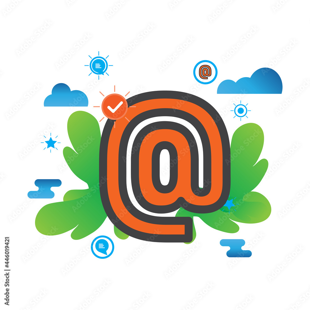 Poster message illustration. flat vector icon. can use for, icon design element,ui, web, mobile app.