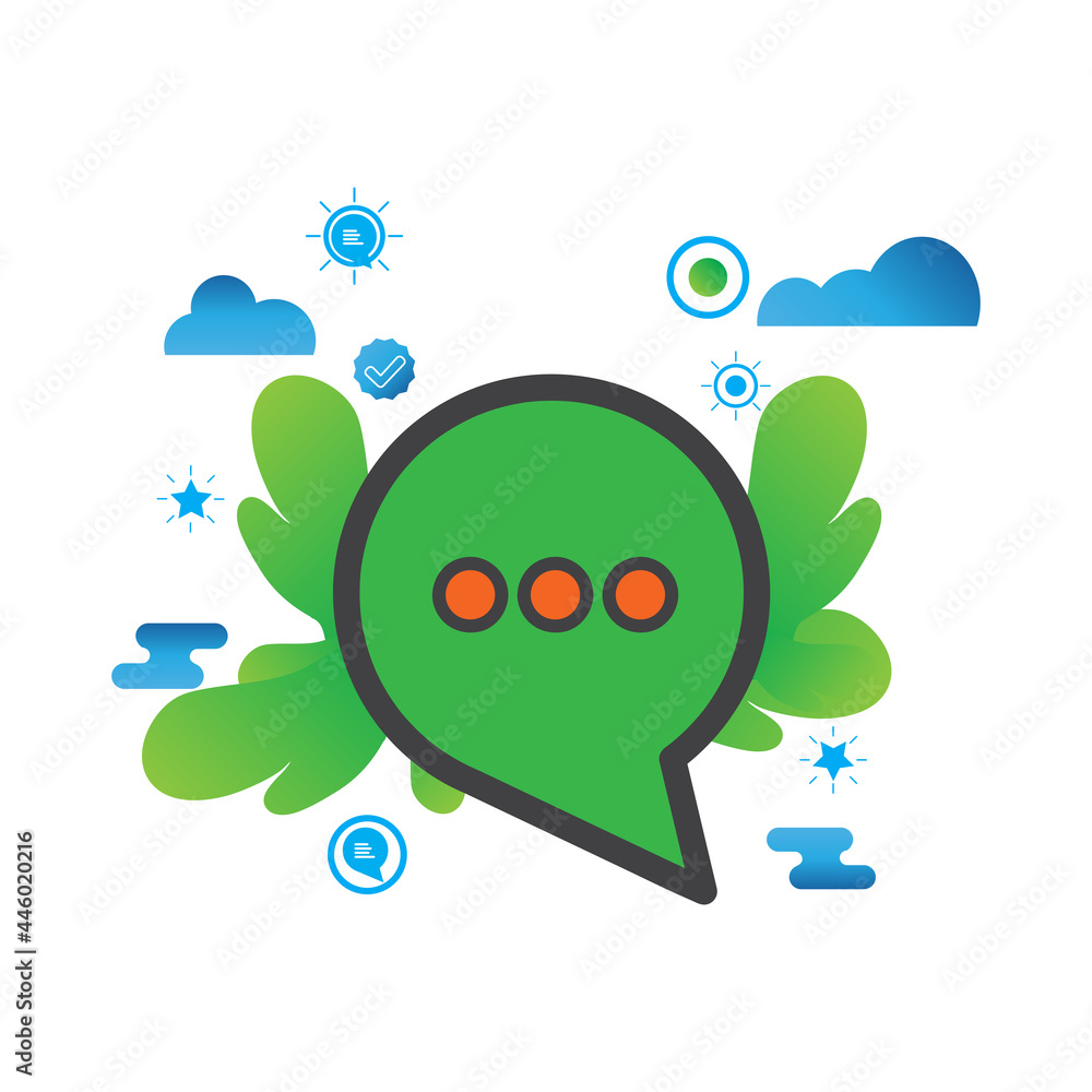 Poster message illustration. flat vector icon. can use for, icon design element,ui, web, mobile app.