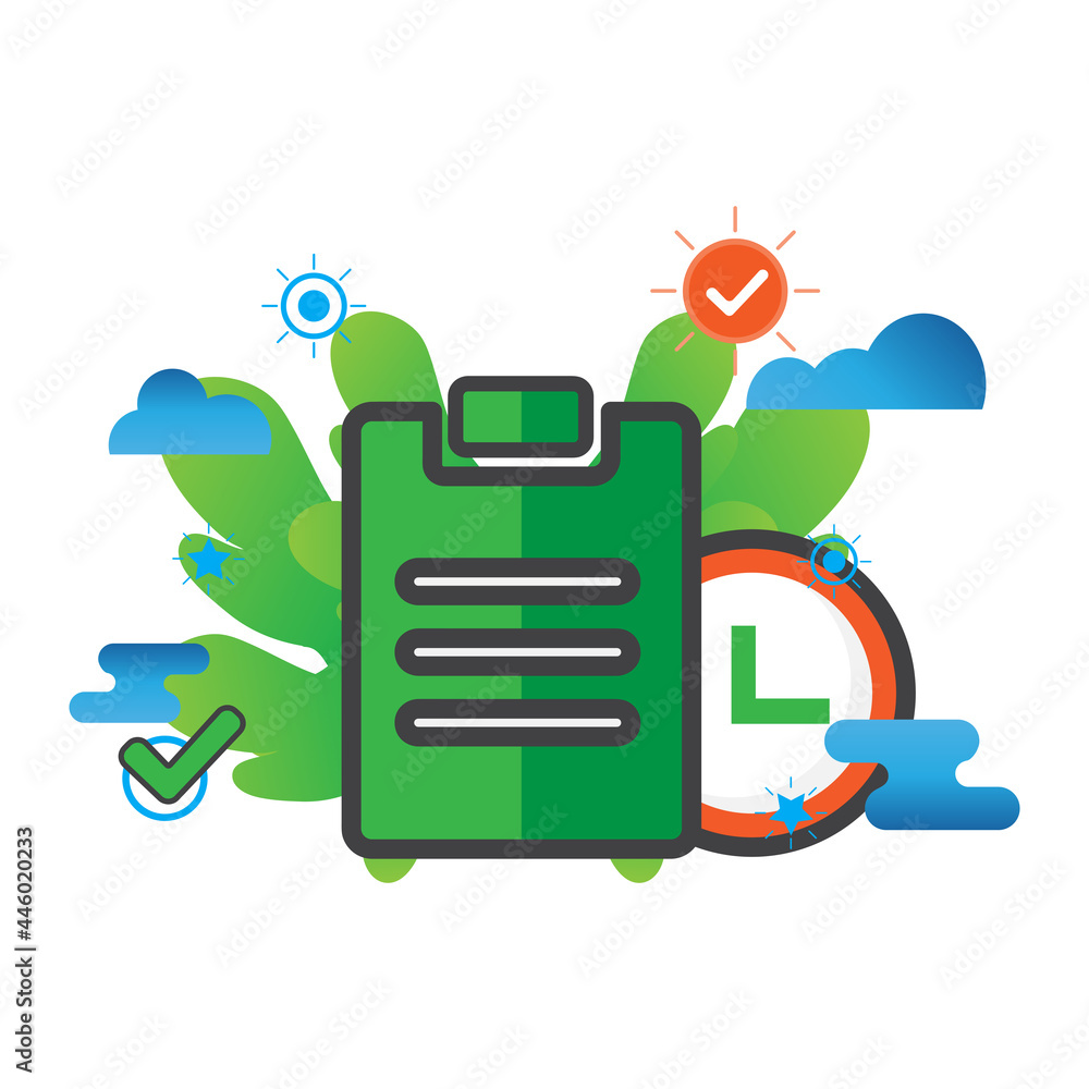 Poster task illustration. flat vector icon. can use for, icon design element,ui, web, mobile app.