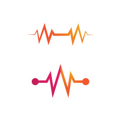 Sound waves vector illustration design template