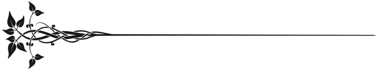 Art Deco ornament with intertwined leaves and branches. Art Deco style vector illustration with silhouettes of leaves creating a border.