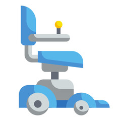 Fototapeta premium electric wheelchairs flat icon