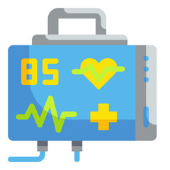 heart rate monitor flat icon