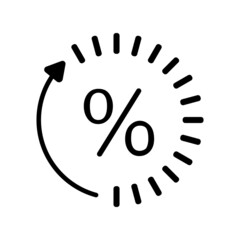 Interest icon vector set. percent illustration sign collection. Credit symbol or logo.