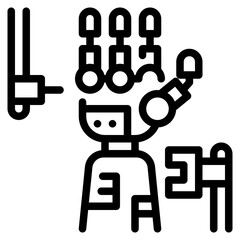 bionic prosthesis line icon