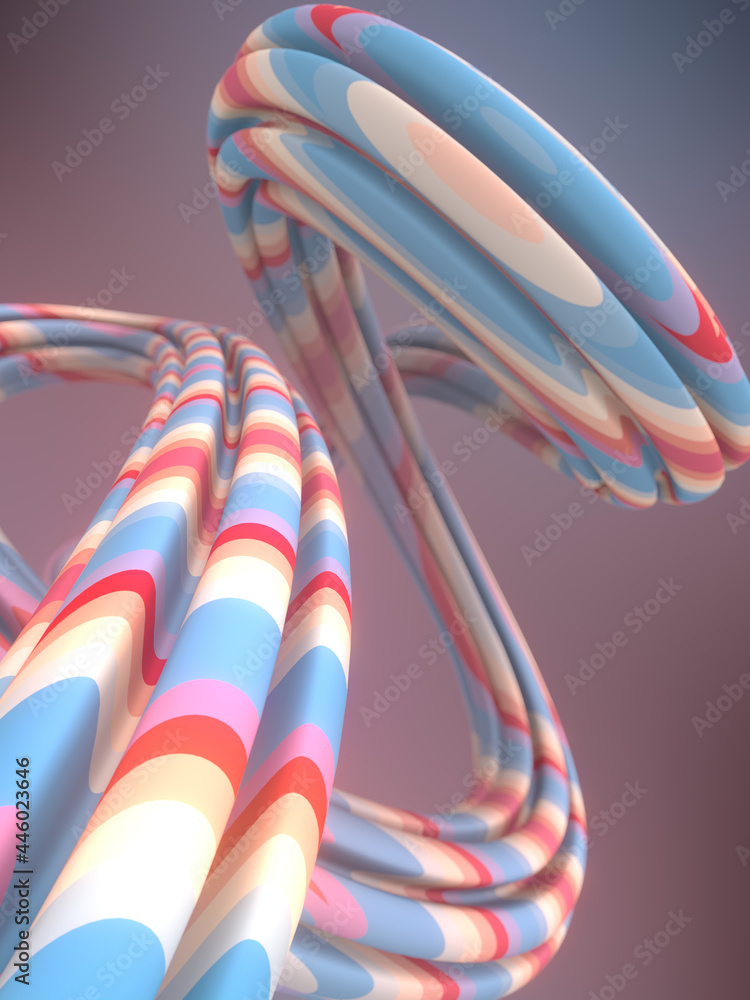 Poster abstract wavy colored line in modern style. modern background design. 3d rendering digital illustrat