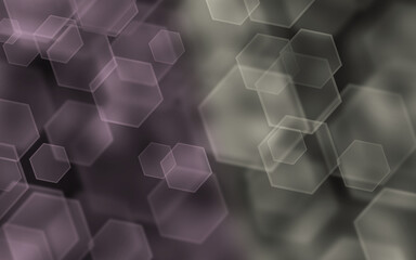 Abstract romantic colorful bokeh hexagons for background