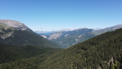 Fototapeta premium Aerial photo of beautiful location in the Spanish Pyrenees.