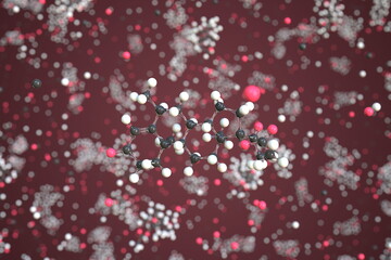 Medroxyprogesterone acetate molecule. Conceptual molecular model. Chemical 3d rendering
