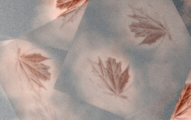 maple leaves digital pixels pattern