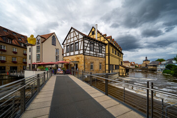 Bamberg, Brückenrathaus, Altstadt, Bayern, Deutschland, Regnitz, Klein Venedig, Geyerswörthsteg,...
