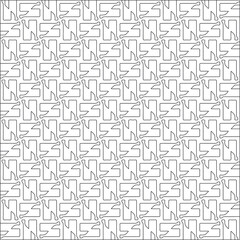 Vector pattern with symmetrical elements . Repeating geometric tiles from striped elements.
