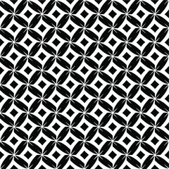 eamless vector pattern in geometric ornamental style. Black and white pattern.
