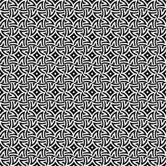 eamless vector pattern in geometric ornamental style. Black and white pattern.
