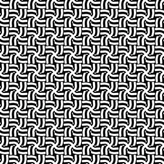 eamless vector pattern in geometric ornamental style. Black and white pattern.
