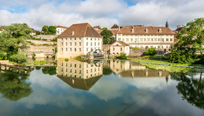View at the Old Town of Dole in France - obrazy, fototapety, plakaty