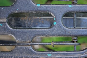 black metal texture from old iron bike rack