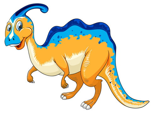A Parasaurus dinosaur cartoon character