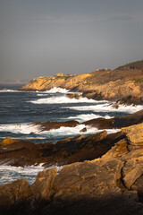 Brave sea hitting the coast at the Basque Country.