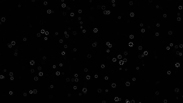 Covid-19 molecules fill up the screen and then are dispersed by vaccine - 4K 25fps - Only 2 colours for easy adaptation to your brand