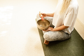 singing bowl for meditation, relaxing or sound healing