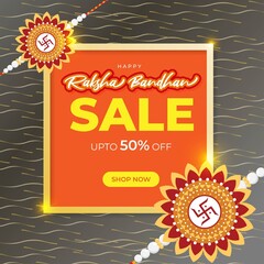 Vector illustration for Indian festival Raksha Bandhan sale banner