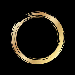 Cornice dorata circolare per testo o immagine © Hellen