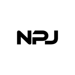 NPJ letter logo design with white background in illustrator, vector logo modern alphabet font overlap style. calligraphy designs for logo, Poster, Invitation, etc.
