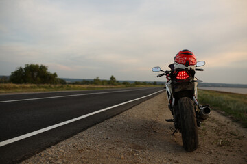biker on the road