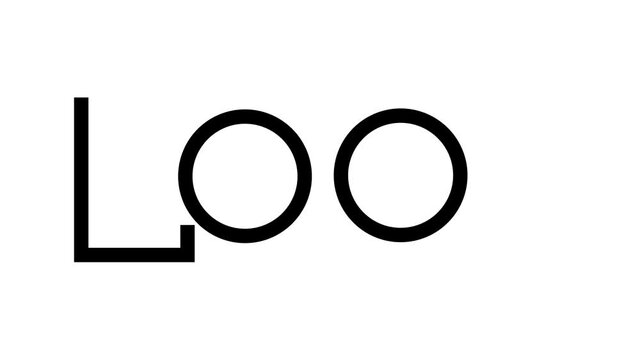 Look animated. glasses instead of letters. funny animation. Design of eyes looking illustration. vector animation. 