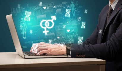 hand browsing on the internet for medical issues