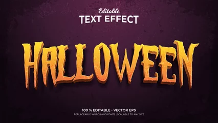 Deurstickers Halloween, Text Effects, Editable Text Style © Grapeer