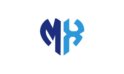 Monogram M and X letter mark logo design Luxury, simple, minimal, and elegant MX logo design.
