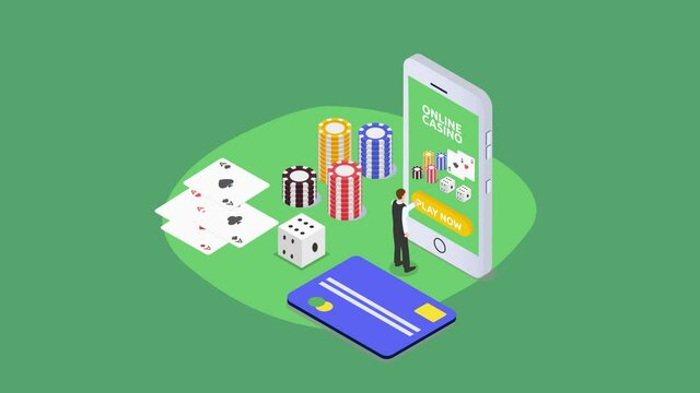 Man playing online casino on a mobile phone