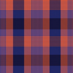 Orange Asymmetric Plaid textured Seamless Pattern