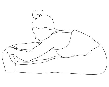 yoga, paschimottanasana, seated forward fold pose