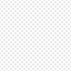 Grey polka dots on white background retro seamless vector pattern or texture