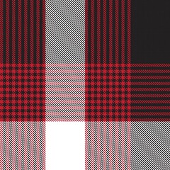 Red Asymmetric Plaid textured Seamless Pattern