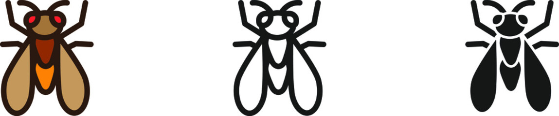 Fruit fly icon , vector