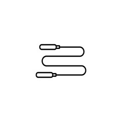 The skipping rope icon. Jumping-rope symbol. Flat Vector illustration