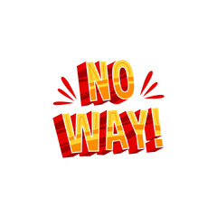 No Way. Vector Illustration. Design For Blog Post Social Media