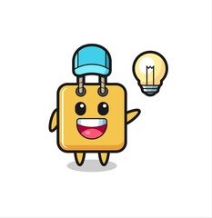 shopping bag character cartoon getting the idea