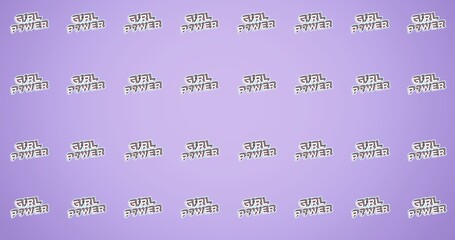 Composition of text girl power on pink background